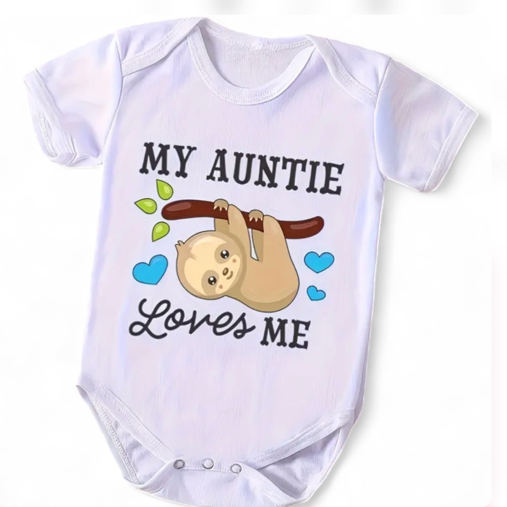 Cute Sloth Baby Onesie - White